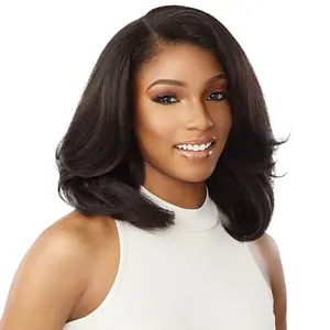 Sensationnel Curls Kinks Glueless HD 13x6 Lace Front Wig - 13x6 KINKY LAYERED BLOW OUT 14" - Kinky Edges