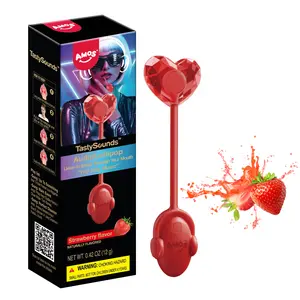 (50% off)Amos TastySounds Music Lollipops – Sugar-free heart-shaped candies with bone conduction music tech | K-pop inspired Strawberry, Blueberry, Watermelon, Blackberry Fallontonight lollipop star-1