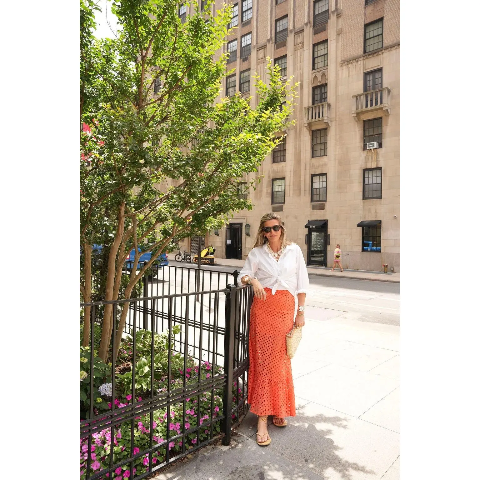 Mary Hope Terracotta Eyelet Skirt