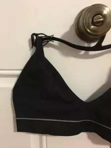 b'NEW WOMEN SIZE LARGE HANES ORIGINALS RIB TRIANGLE COMFORTFLEX FIT BRALETTE'