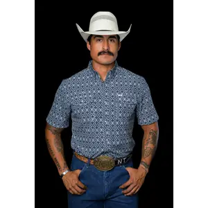 The Connor in Blue - Short Sleeve Snap