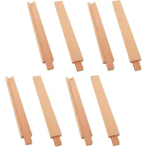 8 Pack 16 Inch Wood Drawer Slides, Classic Wooden Center Guide Track, Wood Drawer Glides Rails Kit
