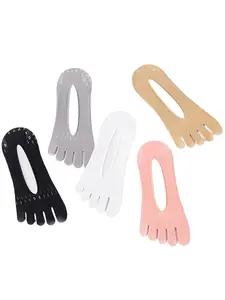 Women's Five-Finger Toe Socks, Anti-Slip Mesh Breathable Crew Socks, Ideal for Yoga, Light Sports, Daily Wear, Comfortable and Durable