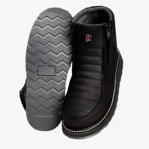 HM339 Double Zipper Leather Comfort Work Boot