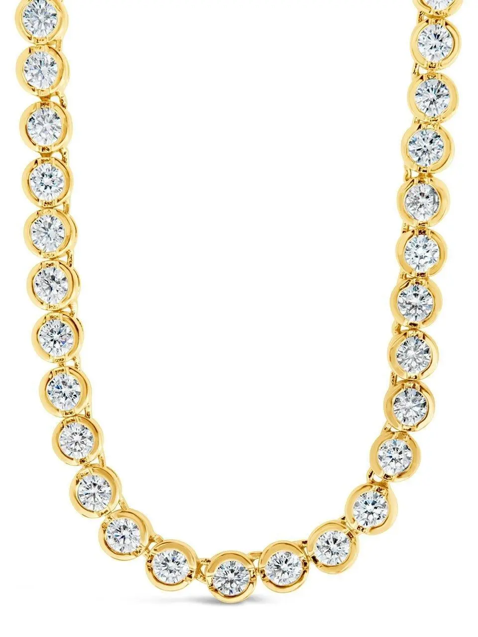 Helene Bezel CZ Tennis Necklace