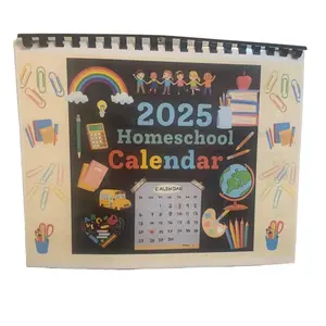 2025 homeschool wall calendar to stay organized desktop calendar home office Classroom Calendar for School Year homeschool supply