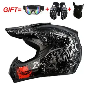 Youth Dirt Bike Helmets DOT Approved Fashion Kids Motocross, ATV, Off-Road, Four Wheelers, BMX Motorcycle Bike Helmets (Goggles Gloves Faceshield)bike helmet women&men adult full face helmet summerwins,summerwins