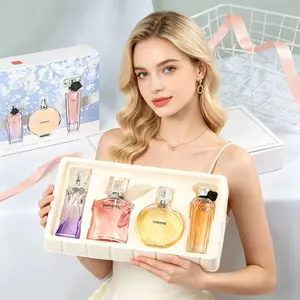 4-Piece Perfume Gift Set, Soft Long-Lasting Scents, Perfect Holiday Gift for Her, Surprising Fragrance Collection