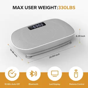 Vibration Plate Exercise Machine,  Whole Body Workout Vibration Platform for Wellness and Fitness Home Gym Equipment Portable Device Led Display