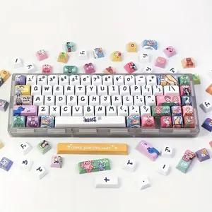 Cartoon Urban Style Design Keycap Set, Universal Mechanical Keyboard Keycap Set with Key Puller, Perfect Gift for Anime Lovers, Gaming Keyboard Accessories