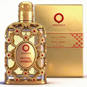 Orientica Luxury Collection Royal Amber Eau De Parfum 2.7oz / 80ml - Bergamot, Melon, Pineapple, Fruity, Gourmand, Amber, Woody, Vanilla, Musk - Arabic Perfume for Woman & Man