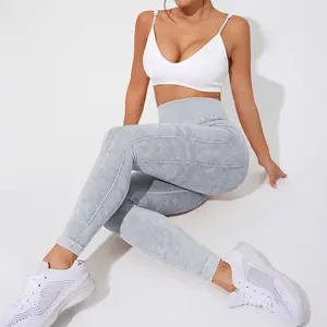 Women's High Waist Seamless Spring and Summer Leggings-Slim Leggings, Comfortable and Breathable Plastic Sportswear, Spring and Summer Sports Yoga & an Ideal Choice for Casual Wear, It is a Must-Have Spring & Summer Clothes for Women.