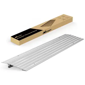 Nilight Anodized Aluminum Portable Ramp, 34in L x 7.2in W x 1in H, Adjustable Height Accessibility Door Threshold Ramp, 700 lbs Capacity, All-Weather Home Doorway/Step Accessories