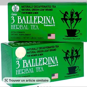 3Ballerina Herbal Tea Extra Strength – Naturally Decaffeinated Detox Tea, 18 Tea Bags