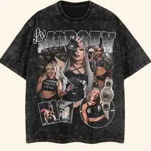 WWE Liv Morgan premium Unisex Oversized washed WWE acid wash t-shirt , wrestling outfit, graphic tees, gym outfit, workout outfit, men gifts, woman gifts wwe merch Streetwear P3U