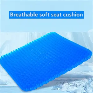 1Pc New 3D Honeycomb Gel Seat Cushion, Breathable Cooling Pad for Car Seat, Office Chair, Student Chair & Sofa, Ergonomic Butt & Waist Support, Soft Comfortable for Long Sitting, Versatile Use, Prevents Sweating, Breathable Material