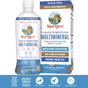 MaryRuth's Liquid Nighttime Multimineral - NO Melatonin - Bedtime Routine - Magnesium - Calcium - Zinc - Sugar Free - Vegan - Gluten Free - 32 Fl Oz