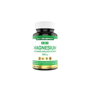Oxyenergy Magnesium Vitamin Essential Minerals Supplement, High-Absorption Natural Ingredients Dietary Capsules, Brain Booster for Cognition & Muscle Support, 90-Count Fitness Healthcare Supplement