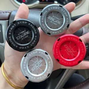 Car Engine Start/stop Button Cover, Universal Push Start Button Decorative Cover, Rotatable Ignition Switch Protector, Anti-Scratch Car Interior Accessory
