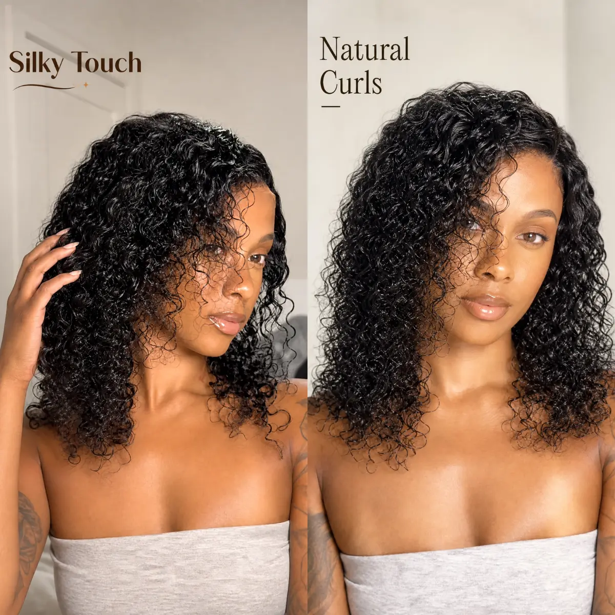【16inch Just $49.99 Vkitoll Hair Limited-Time Flash Sale】Curly Wave Human Hair Wig Mixed Curls Water Wave and Jerry Curly Fluffy Wig 13X4 HD Transparent Lace Front Drawstring Wigs Glueless Afro Curly Human Hair Pre Cut Lace Pre Plucked Bleached Knots camp