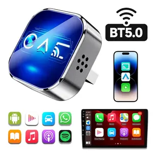 2026 Wireless CarPlay Adapter, 2-in-1 Apple CarPlay & Android Auto Wireless Dongle, Plug and Play Bluetooth Adapter with Mirror Link,Fast Connection, No Delay, Hands-Free Calls, Wireless Adapter,Dual System Compatibility, Car Accessories
