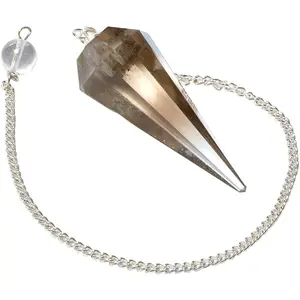 Smoky Quartz Faceted Premium Pendulum from Brazil