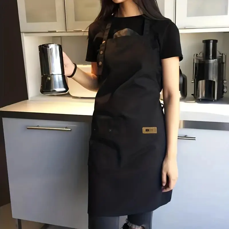 Waterproof Oil-Resistant Apron Set, Adjustable Size 32.09x27.36 Inches, Unisex Kitchen Cooking Apron, Ideal for BBQ, Coffee Shop, Beauty Salon