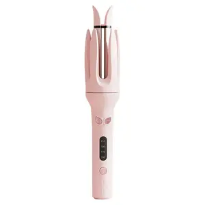 New Upgrade Automatic Curling Iron with 3  Frizz-Free Smooth Shiny Hair, Anti-Scald-Tangle for Long Hair Auto Shut-Off Comfortable Hair Care Easy Operation Hair Styling Tool for Women & Home Use valentine gifts Bidirectional Rotation styler temperature