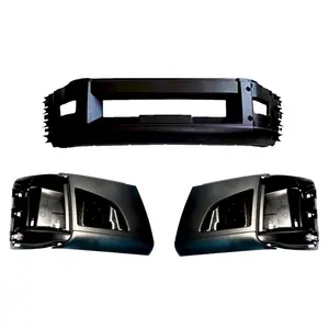 TORQUE Full Bumper Set (with Fog Light Holes) Replacement for 2018 + Volvo VNL Semi Trucks Driver Left Side Passenger Right Side RHD Front Center (TR452, TR456-L, TR456-R)