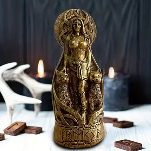 Intricately Crafted Freya Goddess Resin Statue, Dust-Proof Durable Home Decoration, Tabletop Display for Living Room & Office, Seasonal Ornaments, GC27874, Zhejiang China