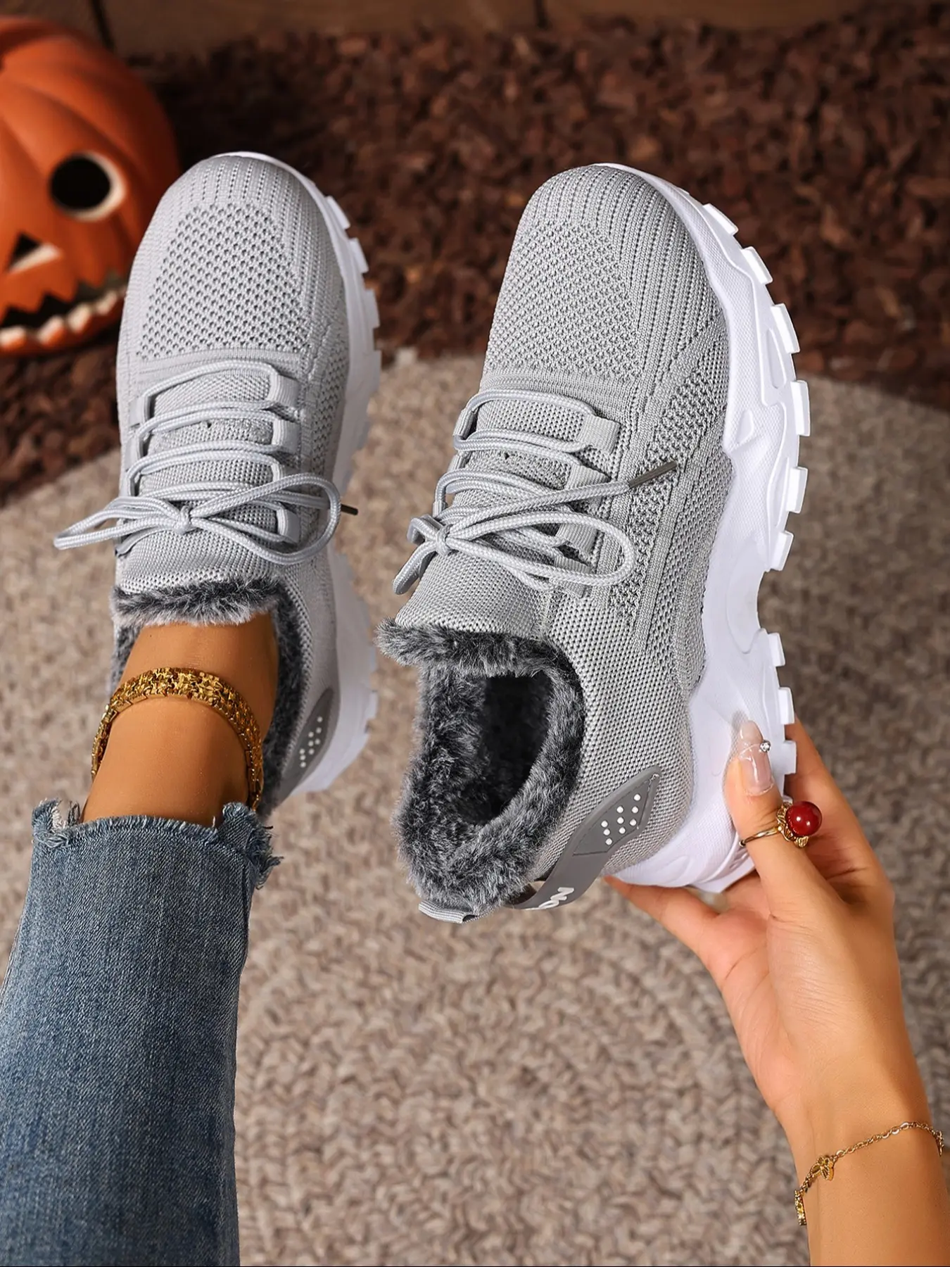 Women's Plus Size Warm Fleece Lined Boots, Fashionable Boots, Casual Snow Boots for Fall & Winter, Comfortable Outdoor & Indoor Wear Footwear, Walking Shoes