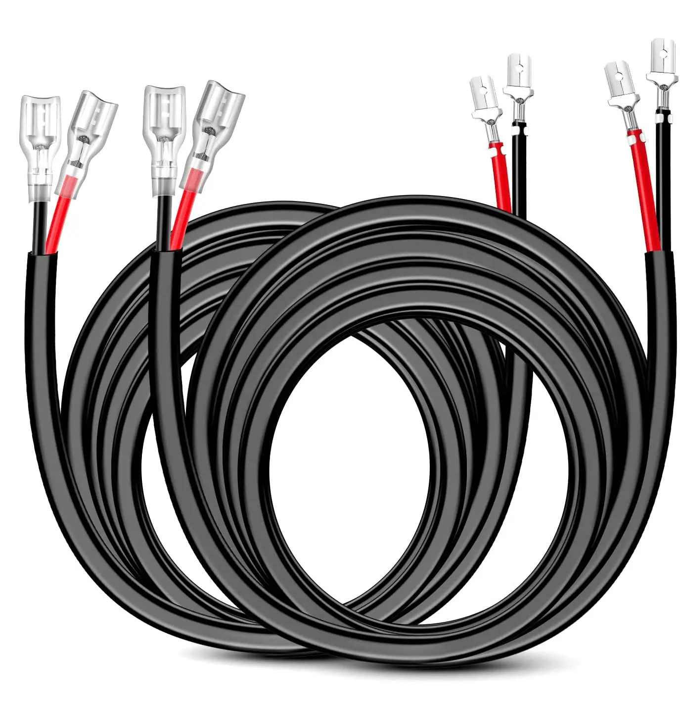 Nilight 2PCS 16AWG 10ft Wiring Harness Extension Kit - Flexible Corrosion-Resistant Cable with Connectors, Car Lights Accessory for Off-Road Work Lights, Boat Lighting, Cars Accessories, Father's Day Gift