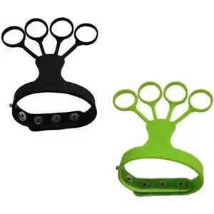 Basketball Shooting Training Aid, Equipment for Improving Shot Form, 2-Piece Silicone Strap Resistance Set, Green and Black
