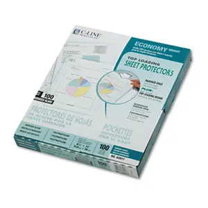 212 MAIN Top-Load Poly Sheet Protectors - Office Stationery Supplies, Economy Gauge, 11x8.5 in, Reduced Glare, 100 Sheets/Box