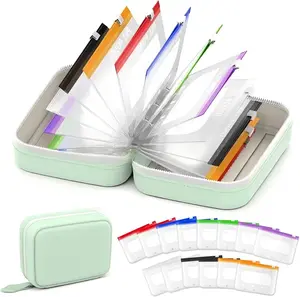 A8 Waterproof Pill Organizer Set with 14 Color-Coded Medicine Pouches, Crush-Resistant Hard Shell, Large Weekly Pill Storage Case, Reusable Travel Medicine Organizer for Vitamins, Fish Oil and Daily Medication