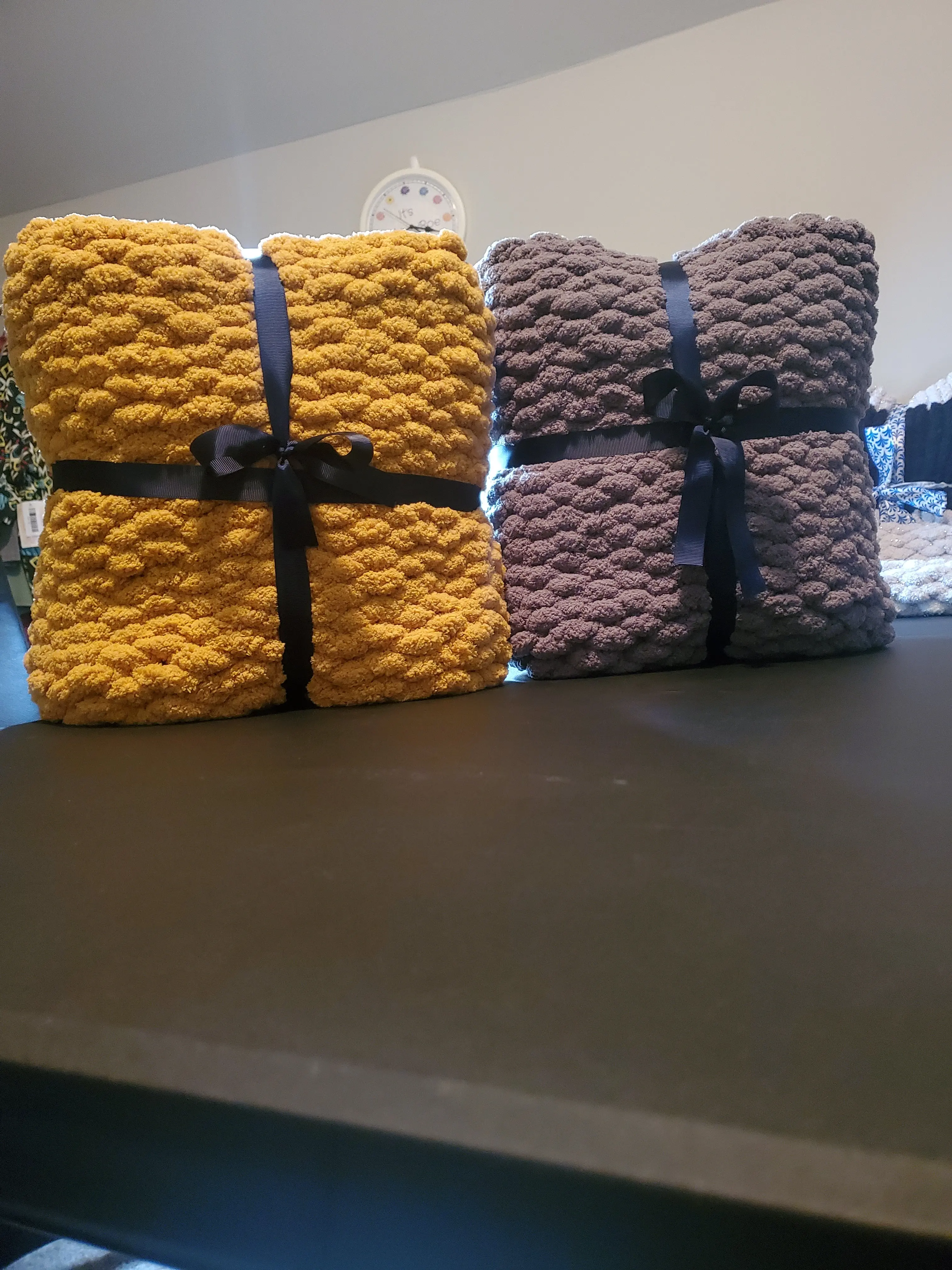 Chunky chenille blanket