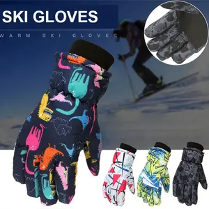 Graphic Waterproof Ski Gloves