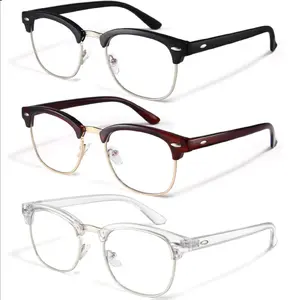 Computer Blue Light Blocking Glasses 3 Pack Blue Light Glasses Men Women, Anti Blu-Ray Clear Gaming Glasses Lenses Fashionable Frames