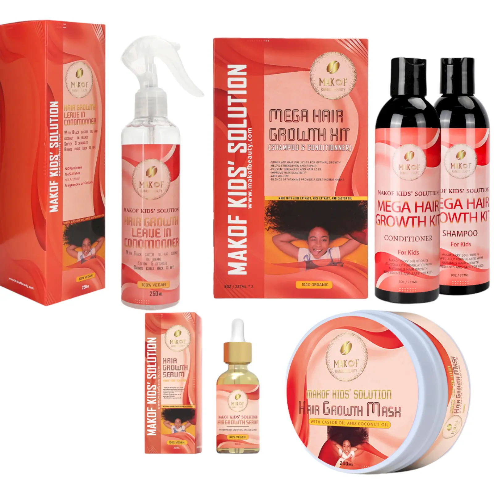 MAKOF Kids' Solution – Complete Hair Growth Care Collection