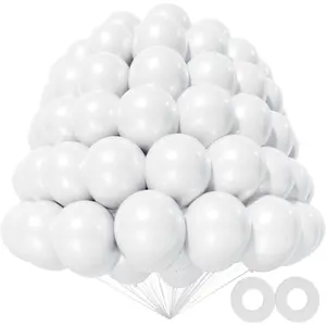 200pcs 5 Inch Small Mini White Latex Balloons for Party Birthday Baby Shower Anniversary Festival Arch Garland Decoration