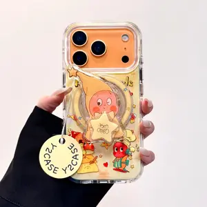 IMD cartoon star shaped magnetic bracket suitable for Apple 17promax phone case 14/15 anti drop protective cover 13