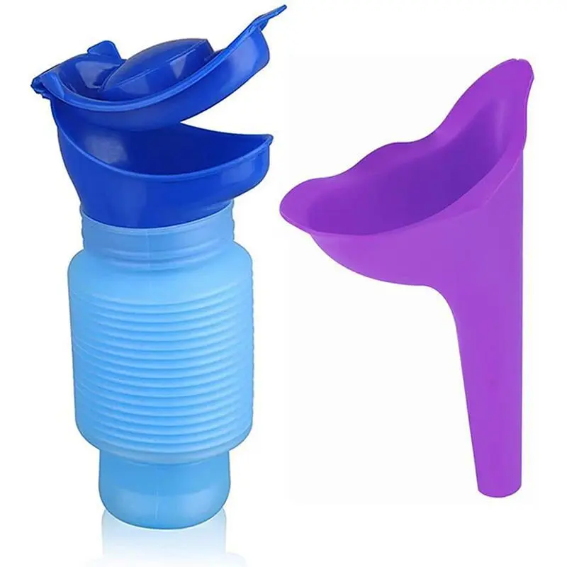 Portable Urine Funnel, 2 Counts/4 Counts Lightweight Silicone Urine Funnels, Easy To Clean, Hygienic Camping Toilet, Suitable for Outdoor Camping Toilet, Camping Supplies, Camping Equipment, Camping Accessories