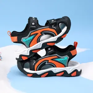 Closed-Toe Kids Sneaker Sandals, Anti-Slip Sport Sandals for Boys and Girls, Durable Breathable Summer Shoes for Beach & Playground
