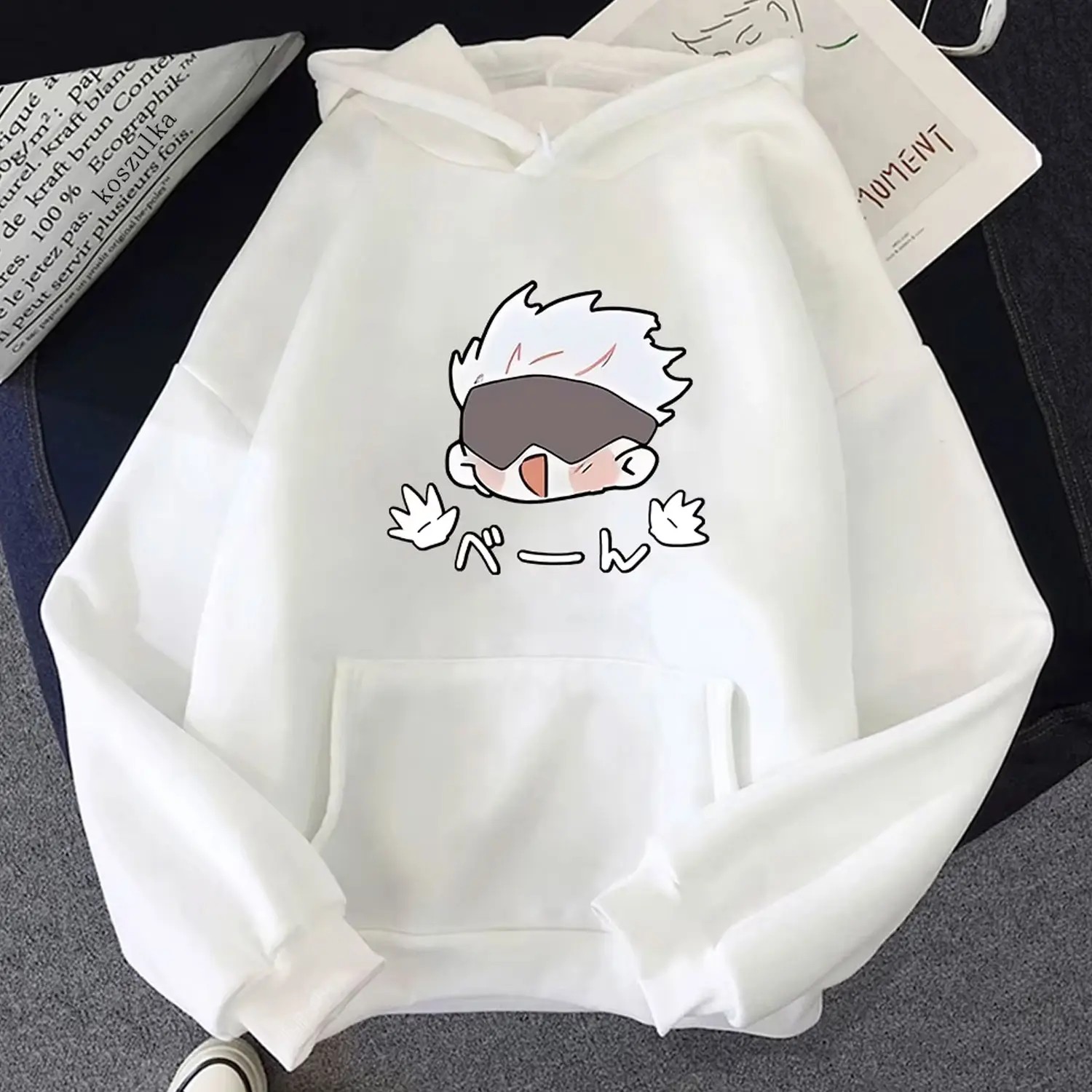 Jujutsu Kaisen 2 Hoodie Harajuku Funny Kawaii Satoru Gojo Hoodies Japanese Anime Pullovers Sweatshirts For Women Unisex Fashion Polyester Material Long Sleeve Womenswear
