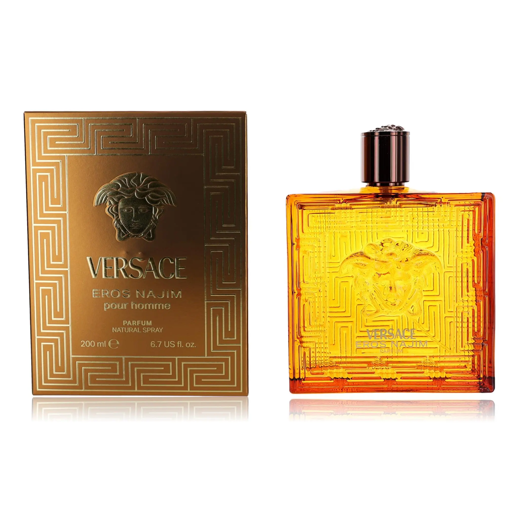 Versace Eros Najim Men's Fragrance, 6.7 oz Parfum Spray with Cardamom, Patchouli, Vetiver, and Base Notes Incense