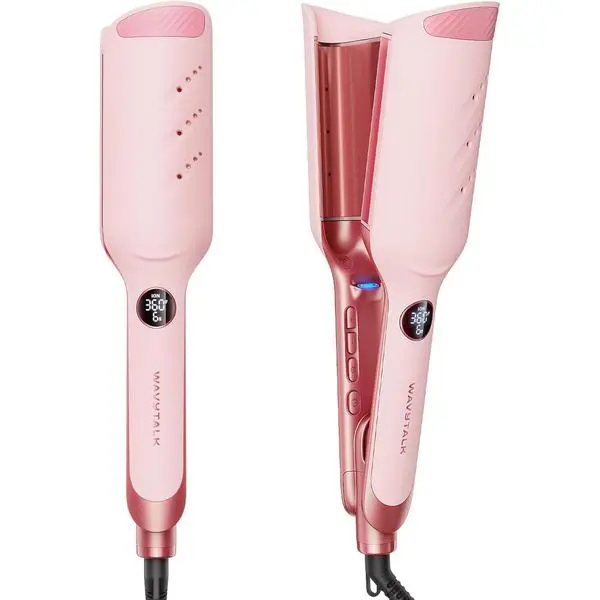 Wavytalk Power Wave Hair Crimper, Ionic Hair Waver for Less Heat Damage | Beach Waves Curling Wand, Crimping Iron, Ventilation Design for Less Damage, Ionic Reduces Frizz, Dual Voltage Curling Iron