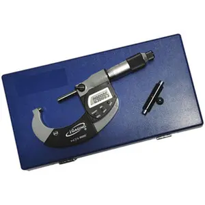 iGaging IP65 Protective Rating Electronic Digital Micrometer - 2-3"/50-75mm Range, Dust Resistant, Digital Display, Inches/mm Measurement, Data Output Function