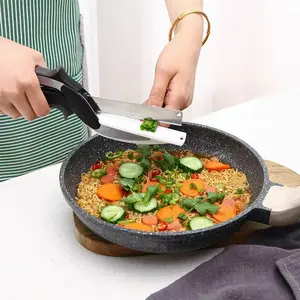 2-In-1 Clever Cutter Kitchen Scissors with Cutting Board, Sharp Stainless Steel Food Shears, Ergonomic Grip, Dishwasher Safe, Kitchenware