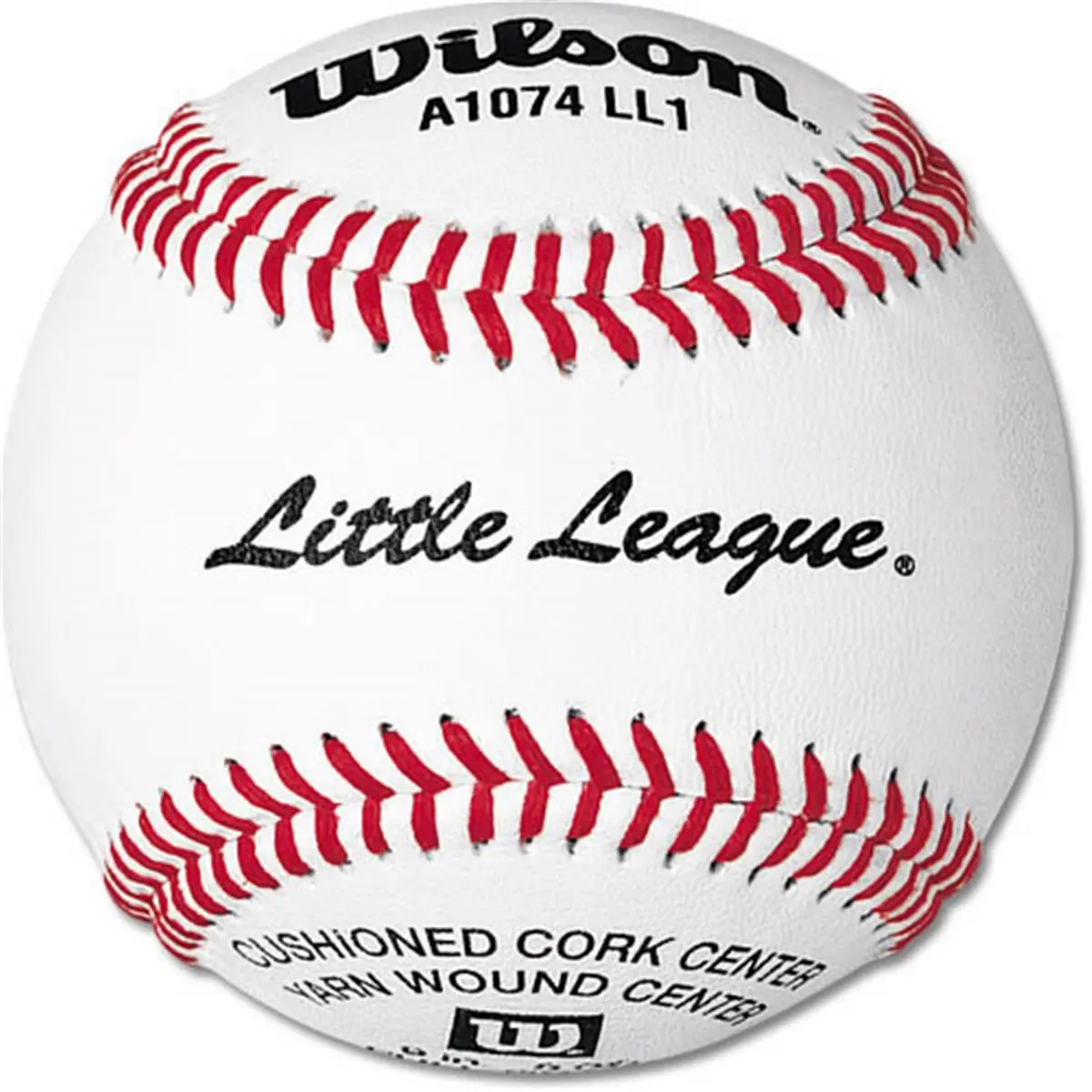 Wilson A1074BLL1 Little League Baseball, Grade C Leather, 3" Height, Raised Seams