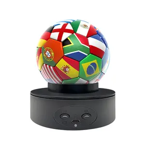 360 Degrees Intelligent Electronic Rotating Display Turntable for Football ( Black-5.12inch)